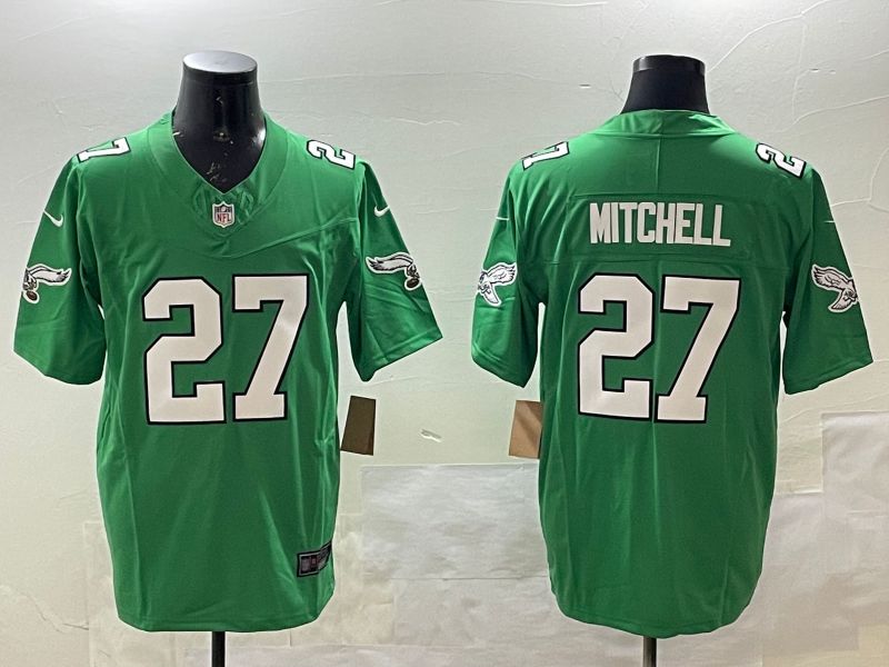 Men Philadelphia Eagles #27 Mitchell Green three generations 2025 Nike Vapor Limited NFL Jersey style 1